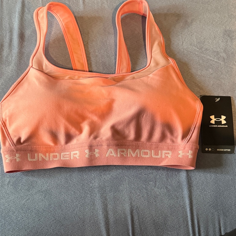 NWT Under Armour Mid Crossback MF Bra - Size M